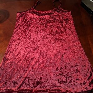 Brand New Burgundy Velvet Women's Dress